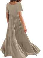 Round Neck Tiered Ruffle Maxi Dress (5)