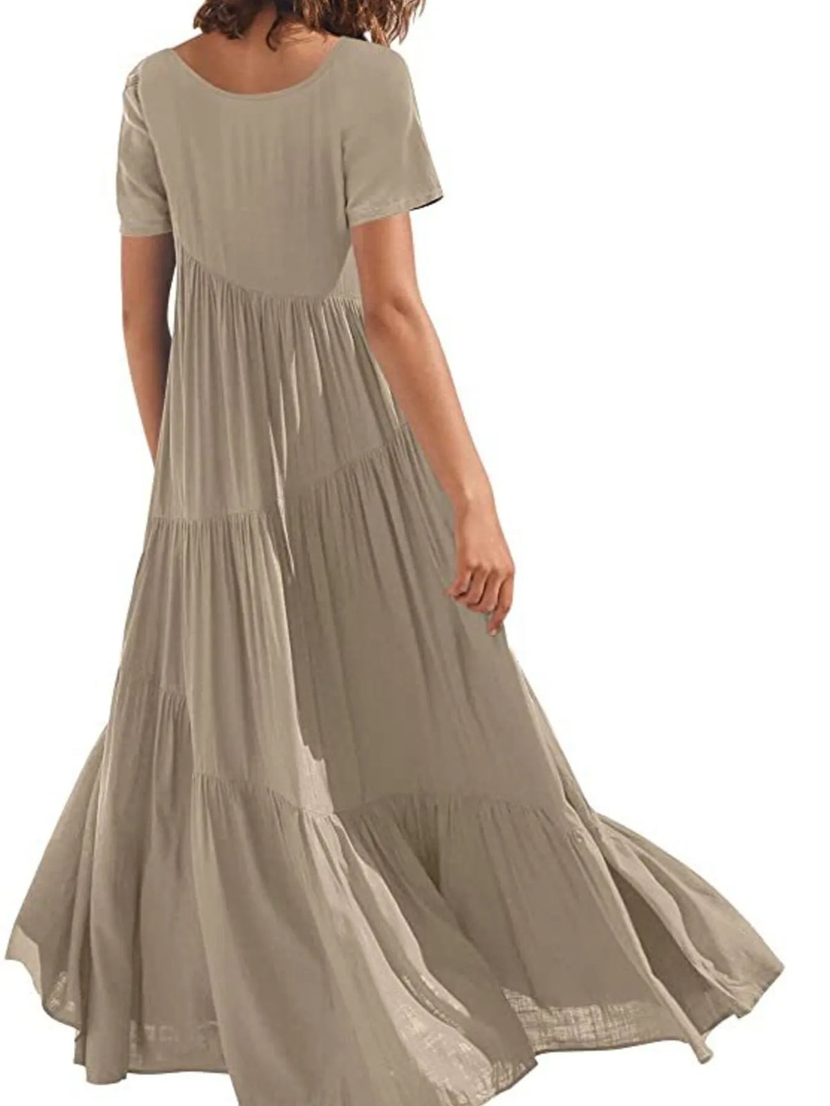 Round Neck Tiered Ruffle Maxi Dress (5)