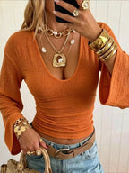Slim Fit Flare Sleeve Top (9)