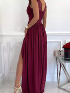 High Slit Lace Detail Maxi Dress (4)