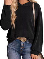 Ribbed Oversized Hoodie Sweatshirt Pocket (11)