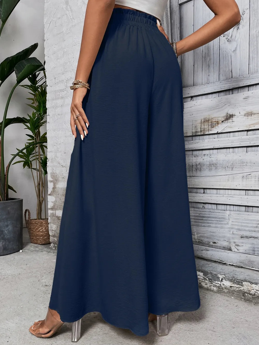 Tied High Waist Wide Leg Pants (9)