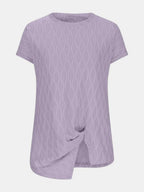 Full Size Round Neck Short Sleeve T-shirt (21)