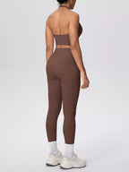Halter Neck Crop Top High-waisted Leggings Active Set (5)