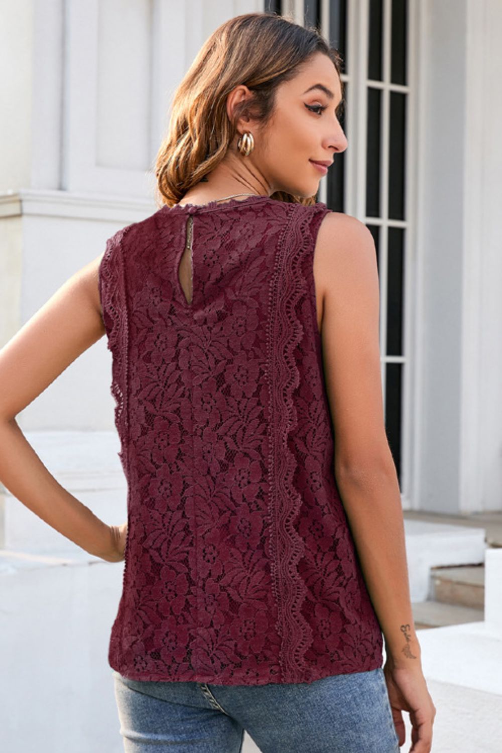 Lace V-neck Tank (22)