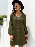 V-neck Long Sleeve Mini Dress (16)