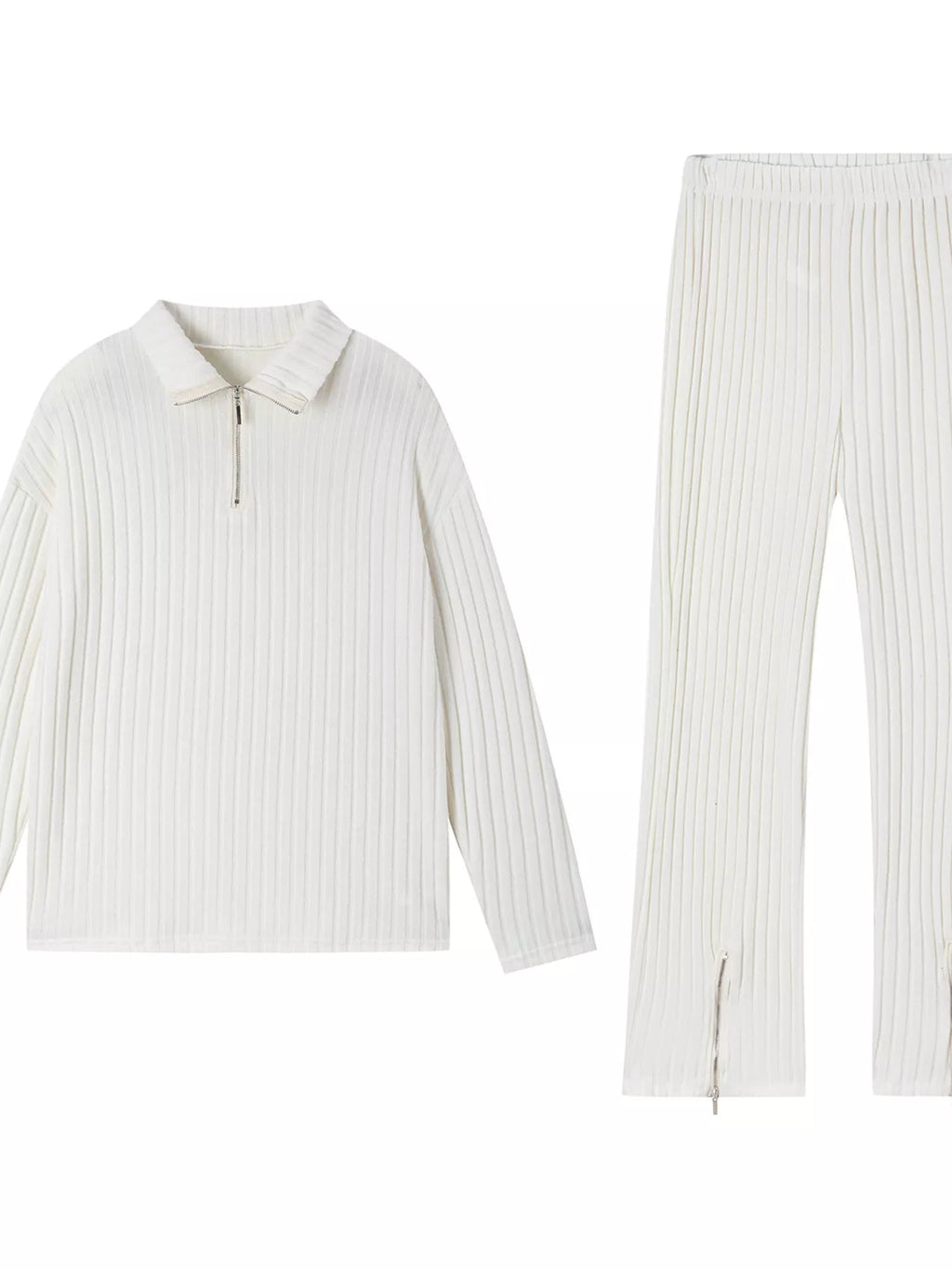 Ribbed Knit Top Pants Set (10)