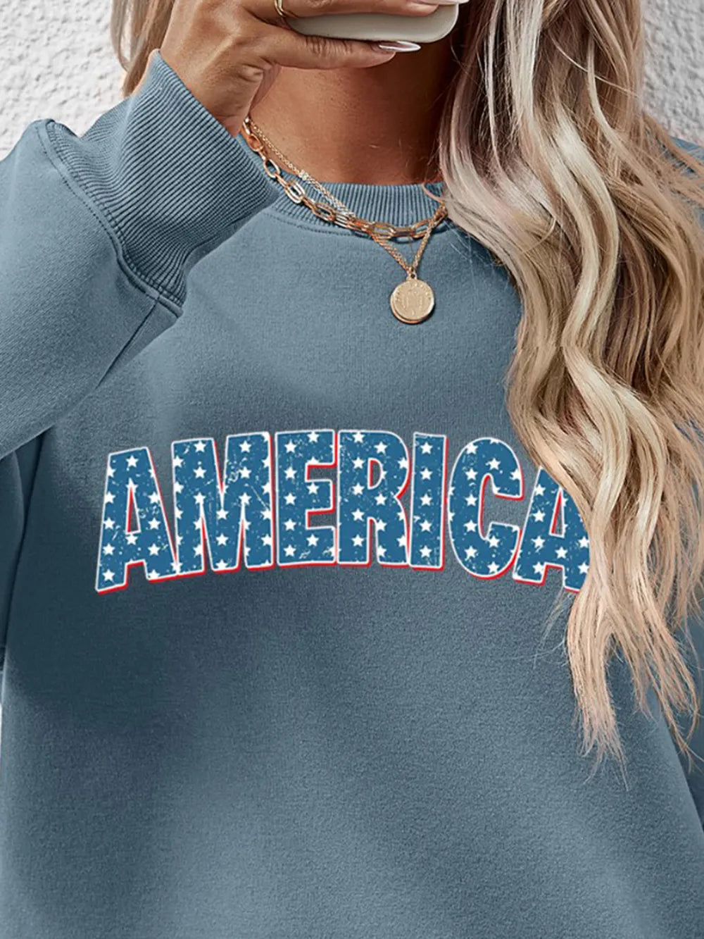 Round Neck Dropped Shoulder Sweatshirt (14)