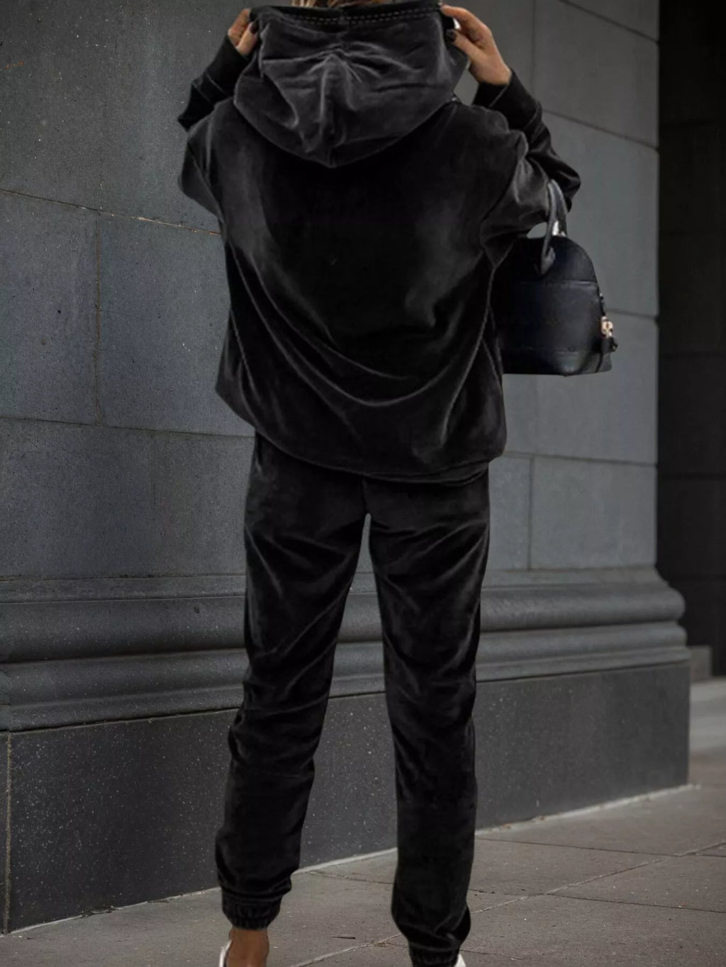 Velvet Long Sleeve Hoodie Pants Set (8)