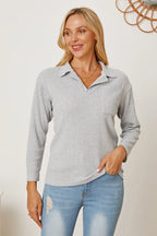 Collared Neck Dropped Shoulder T-shirt (5)
