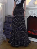 Polka Dot Mermaid Maxi Skirt (11)