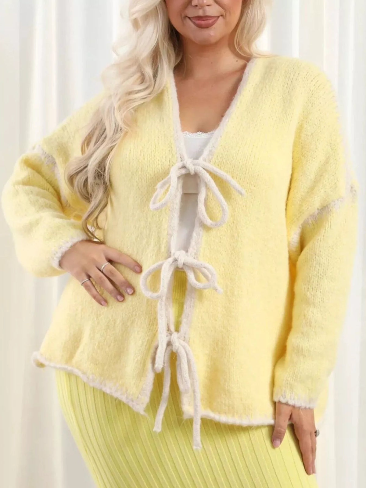 Tie Front Drop Shoulder Cardigan (15)