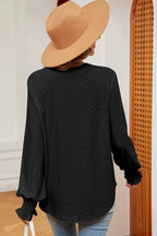 Eyelet Notched Long Sleeve T-shirt (15)