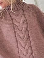 Cable-knit Long Sleeve Sweater (6)