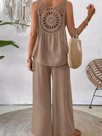 Round Neck Tank Pants Set (12)