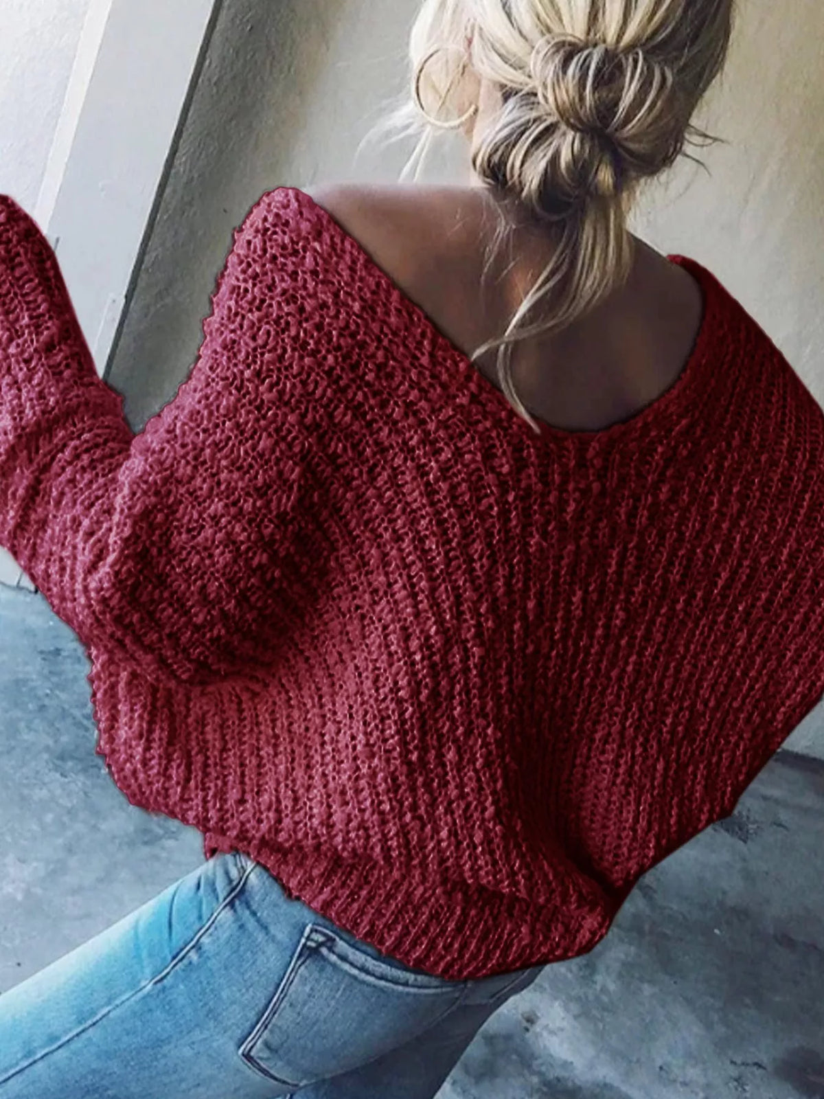 Loose Fit Long Sleeve Sweater (17)