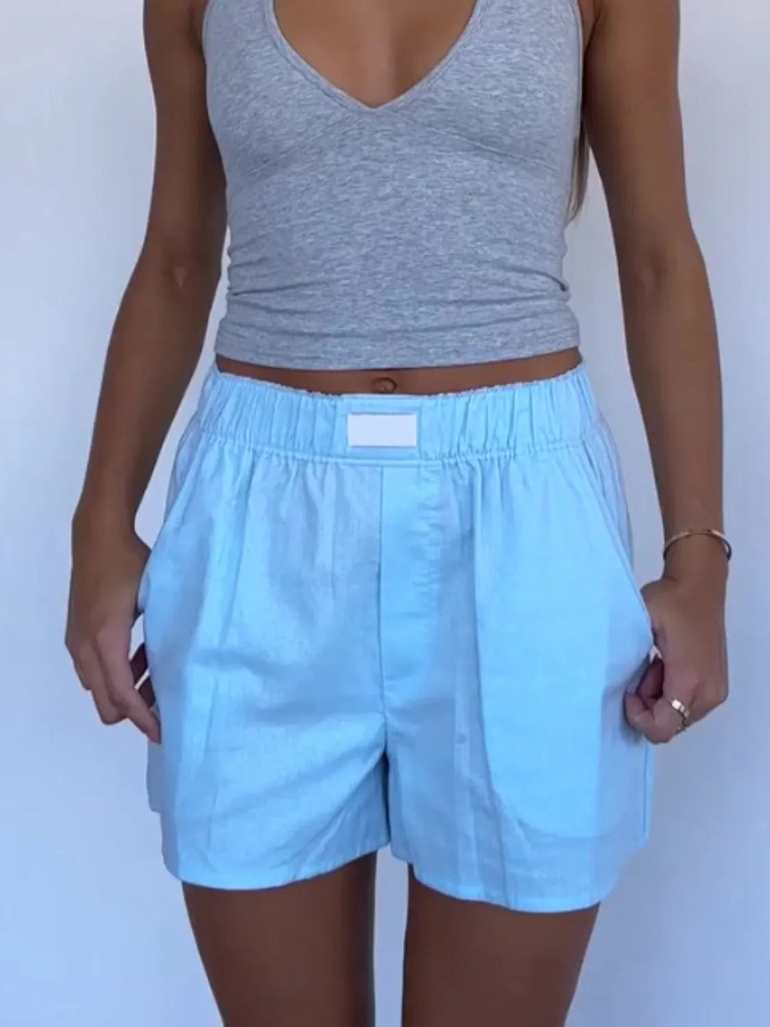 Elastic Waist Shorts (13)