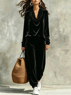 Cowl Neck Top Joggers Set (3)