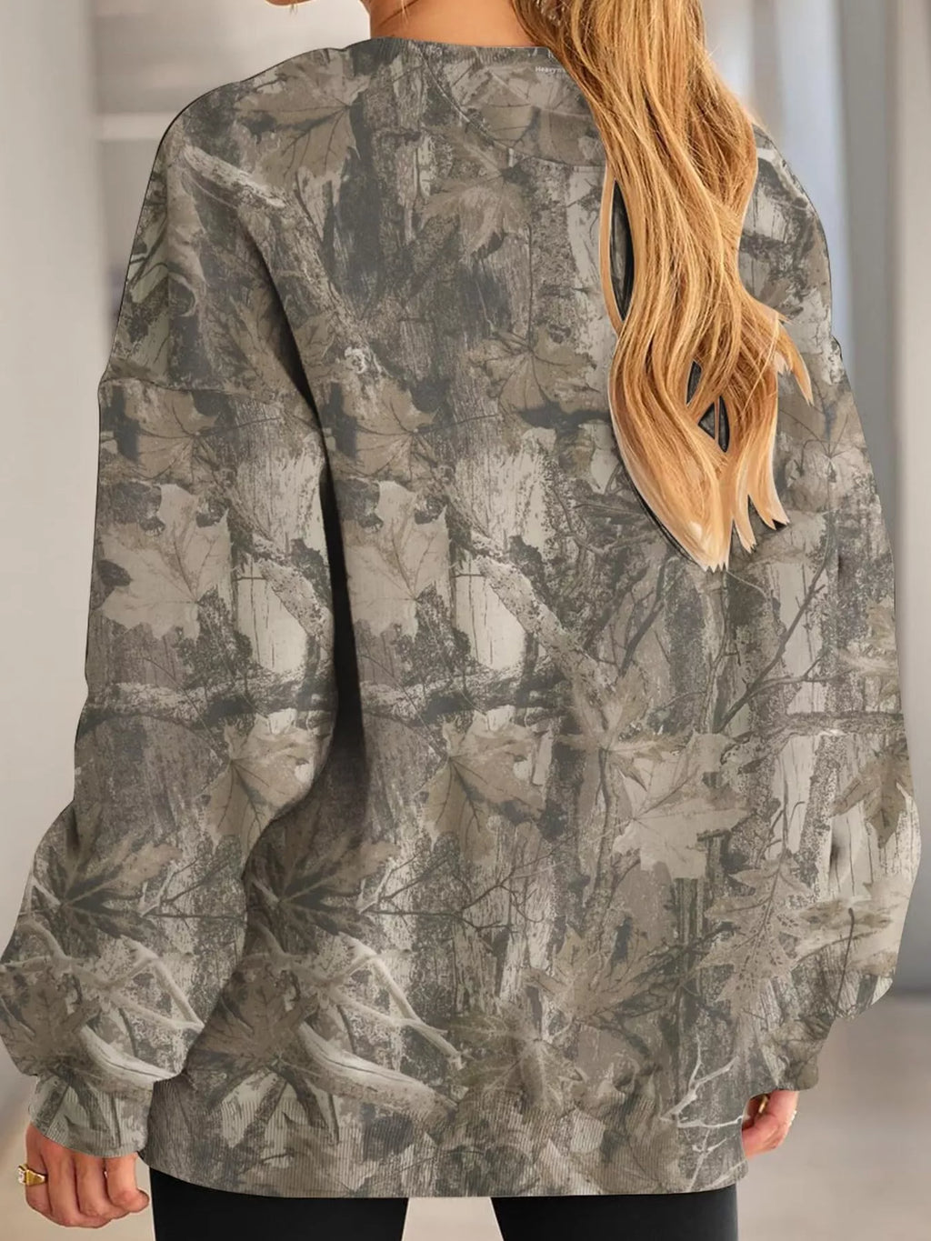 Oversized Printed Crew Neck Sweatshirt (9)