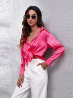 Collared Neck Buttoned Long Sleeve Shirt (16)