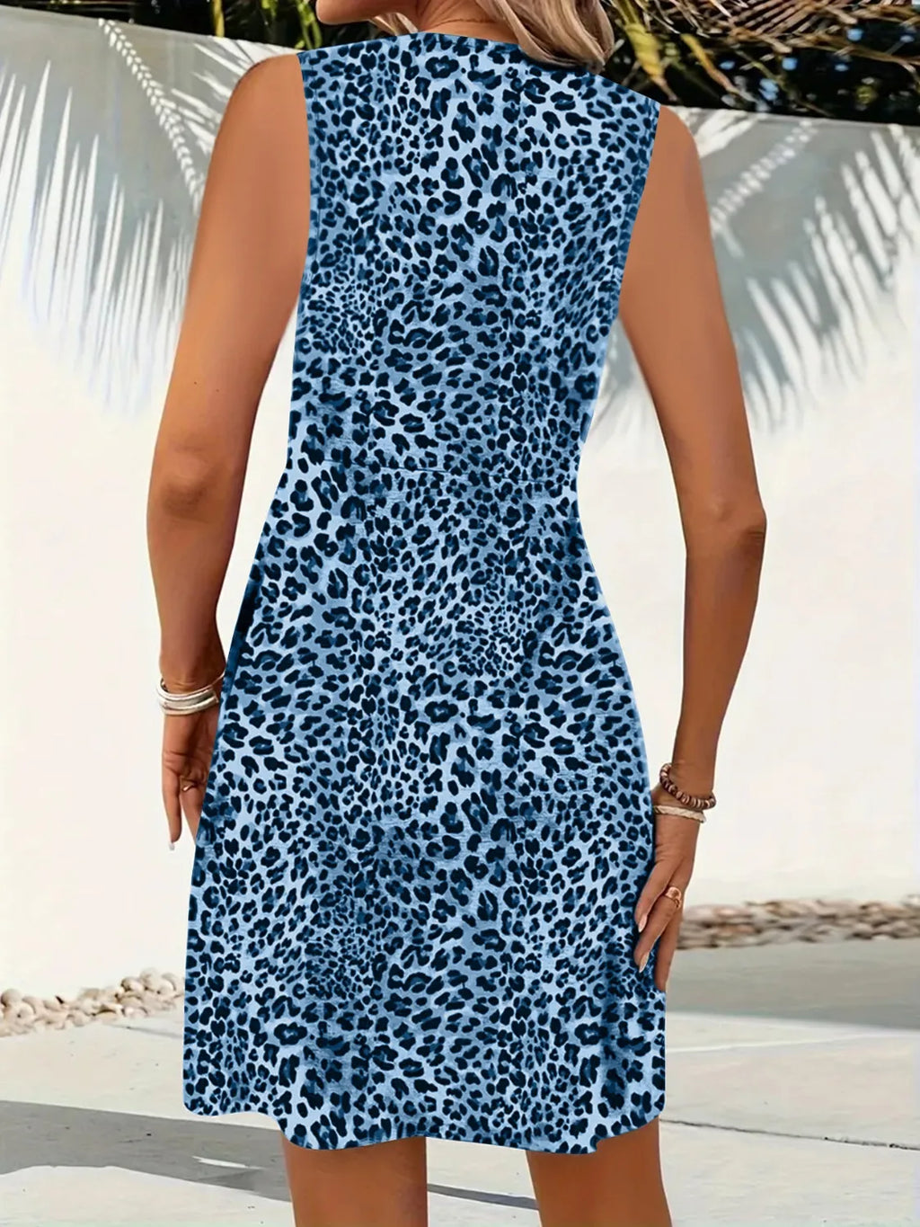 Leopard V-neck Sleeveless Mini Dress (6)
