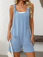 Texture Adjustable Strap Overalls Pockets (4)