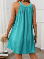 Textured Grecian Neck Mini Dress (14)