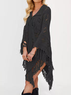 Fringe Openwork Knit Cover Up (17)