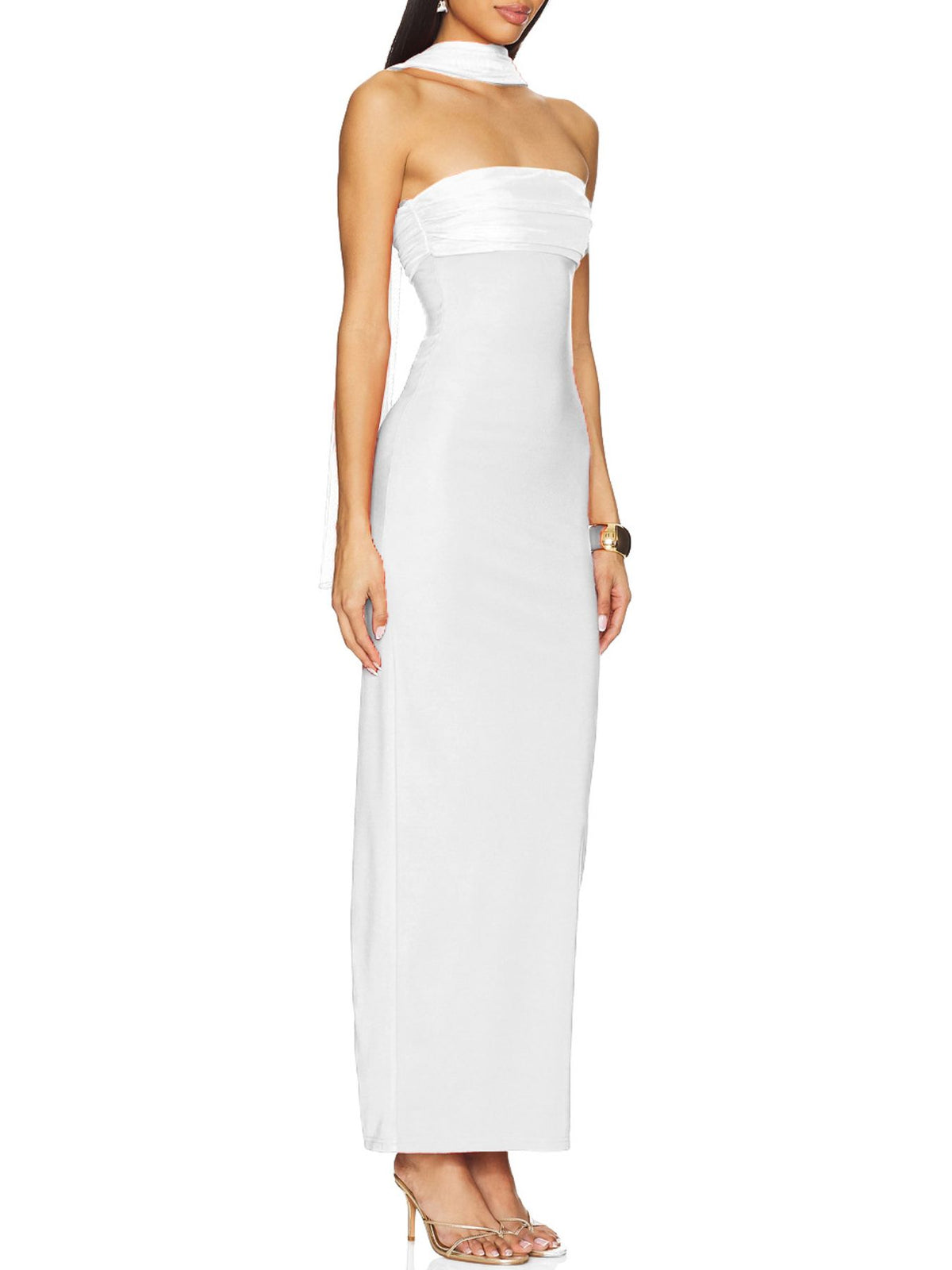 Ruched Tube Maxi Dress (15)