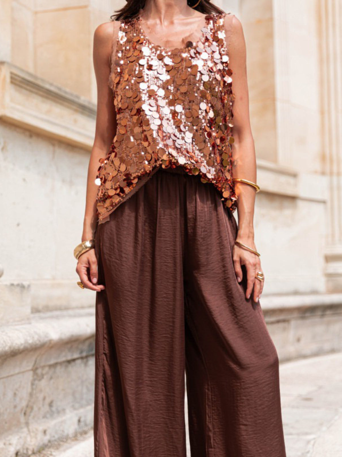 Sequin Round Neck Tank (16)