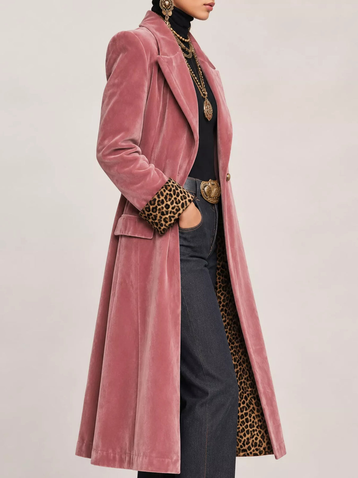 Full Size Button Up Longline Coat Plus (2)