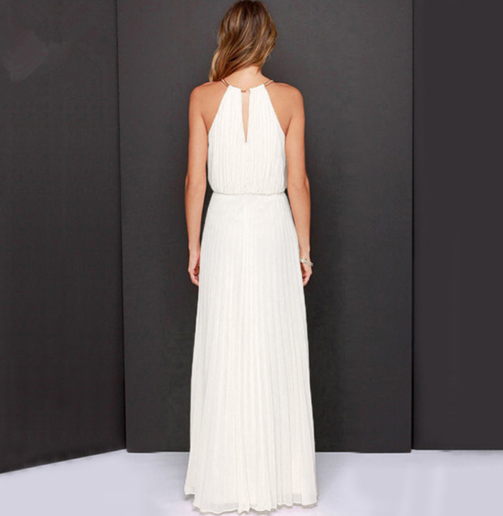 Halter Chiffon Maxi Dress photo 1