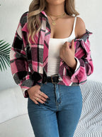 Plaid Button Up Long Sleeve Jacket (27)