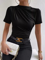 Ruched Short Sleeve T-shirt (7)