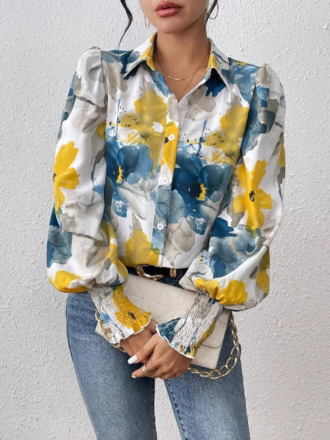 Floral Print Long Sleeve Shirt