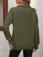 Zip-up Dropped Shoulder Sweatshirt (20)