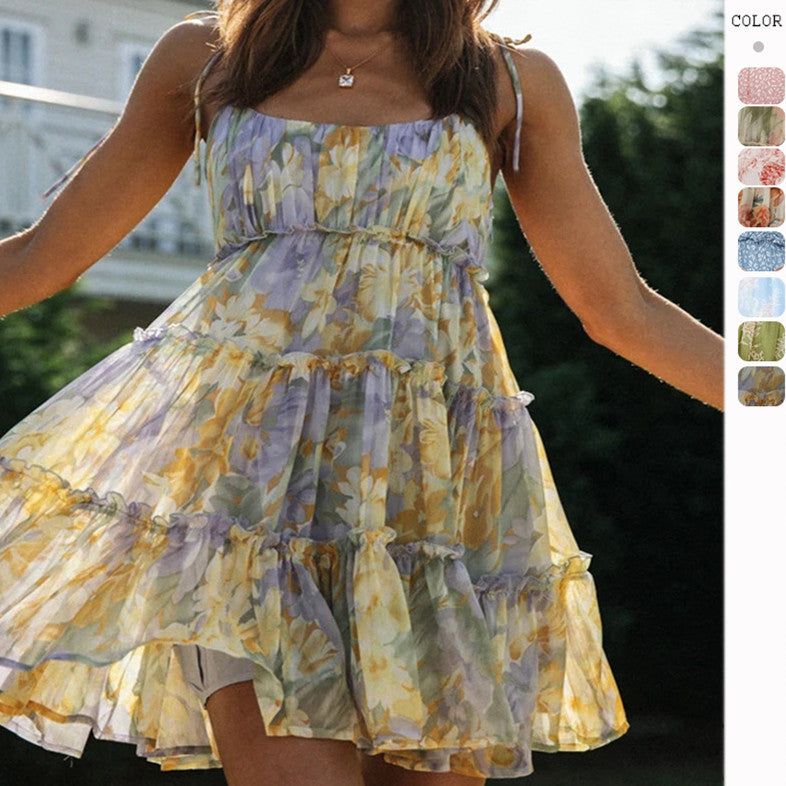 Vacation Print Slip Dress photo 20