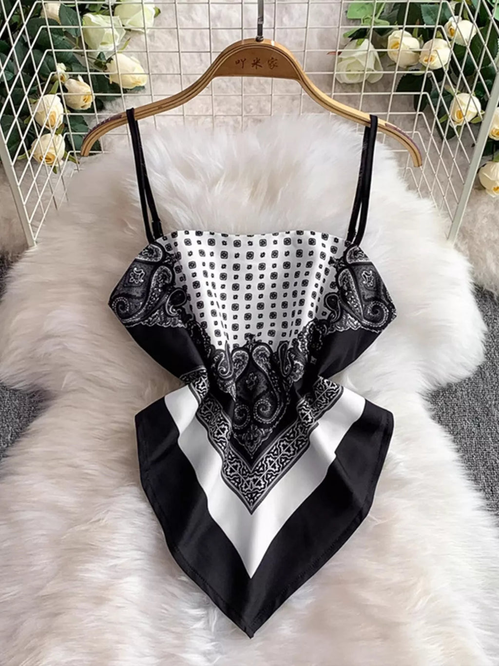 Tie Back Printed Cami Pants Set (16)