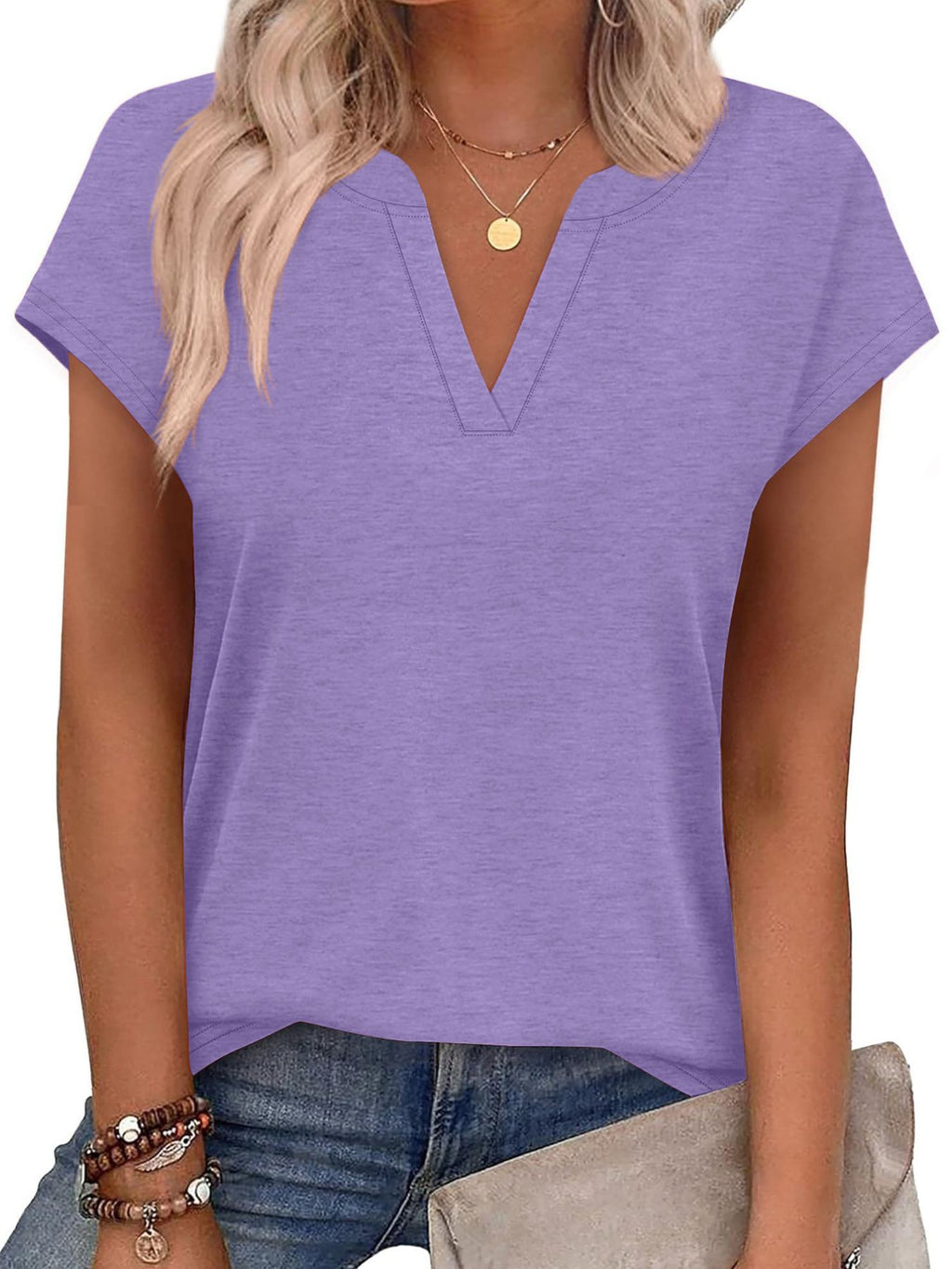 Notched Short Sleeve T-shirt (25)