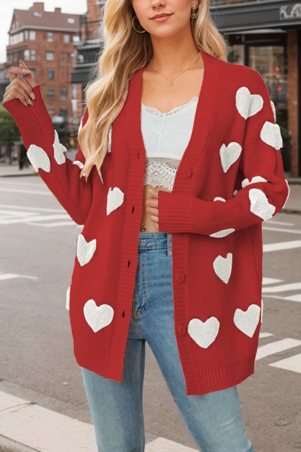 Heart Button Down Long Sleeve Cardigan (15)