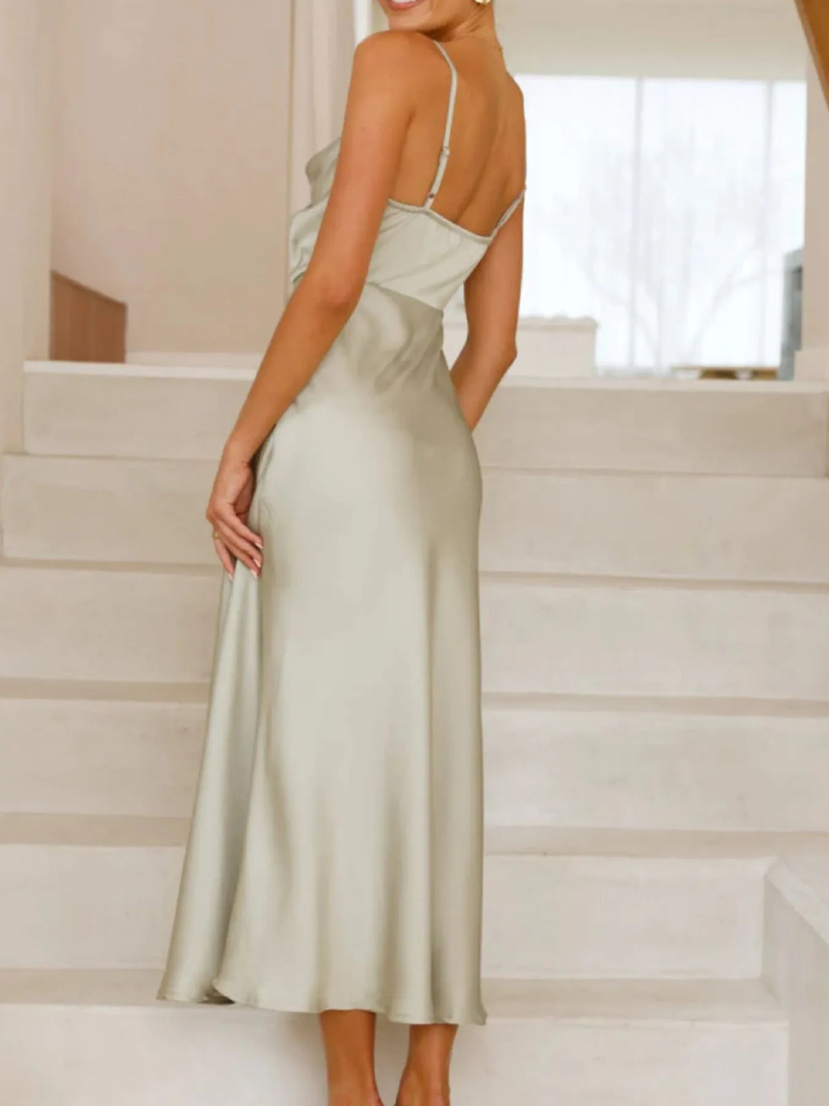 Satin Asymmetrical Midi Dress (12)