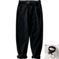 High-rise Loose Wide-leg Jeans variant CJNSXZNZ01407-Black with belt-L|CJNSXZNZ01407-Black with belt-M|CJNSXZNZ01407-Black with belt-XL|CJNSXZNZ01407-Black with belt-S|CJNSXZNZ01407-Black with belt-XXL