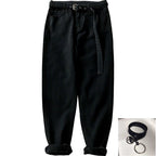 High-rise Loose Wide-leg Jeans variant CJNSXZNZ01407-Black with belt-L|CJNSXZNZ01407-Black with belt-M|CJNSXZNZ01407-Black with belt-XL|CJNSXZNZ01407-Black with belt-S|CJNSXZNZ01407-Black with belt-XXL