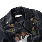Embroidered Leather Jacket photo 4