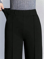 High-waisted Wide Leg Pants Elegant Center-seam Tailoring (2)