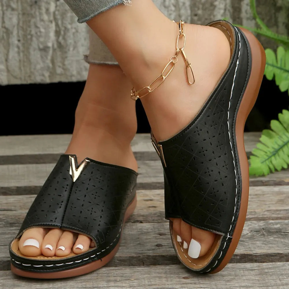 Open Toe Flats Sandals (4)