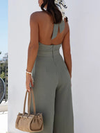 Wide Leg Cutout Halter Neck Jumpsuit (11)