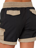 Full Size Drawstring Cargo Shorts Plus (59)