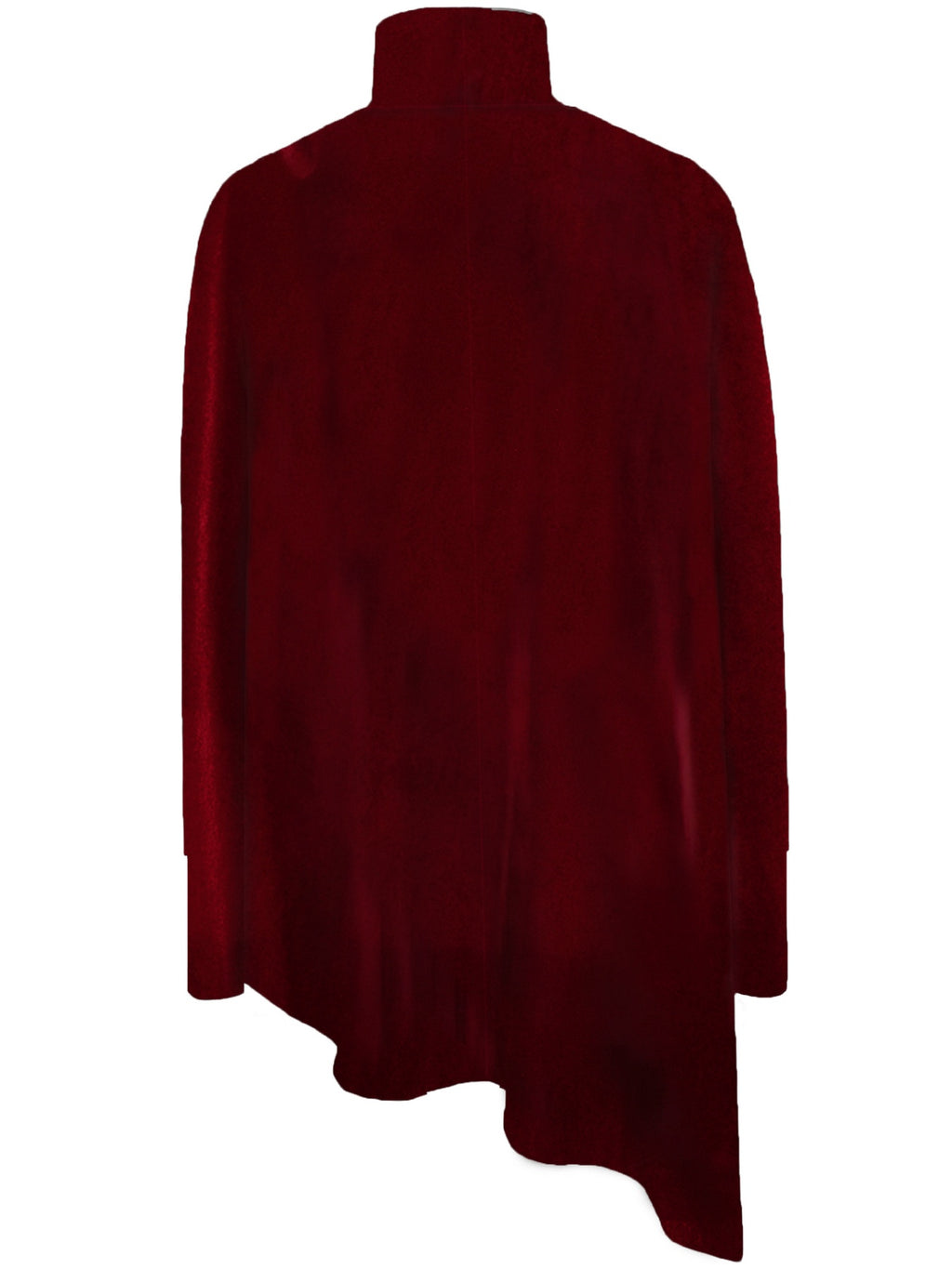 Elegant Turtleneck Asymmetric Hem Top (5)