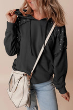 Rivet Drawstring Long Sleeve Hoodie (14)